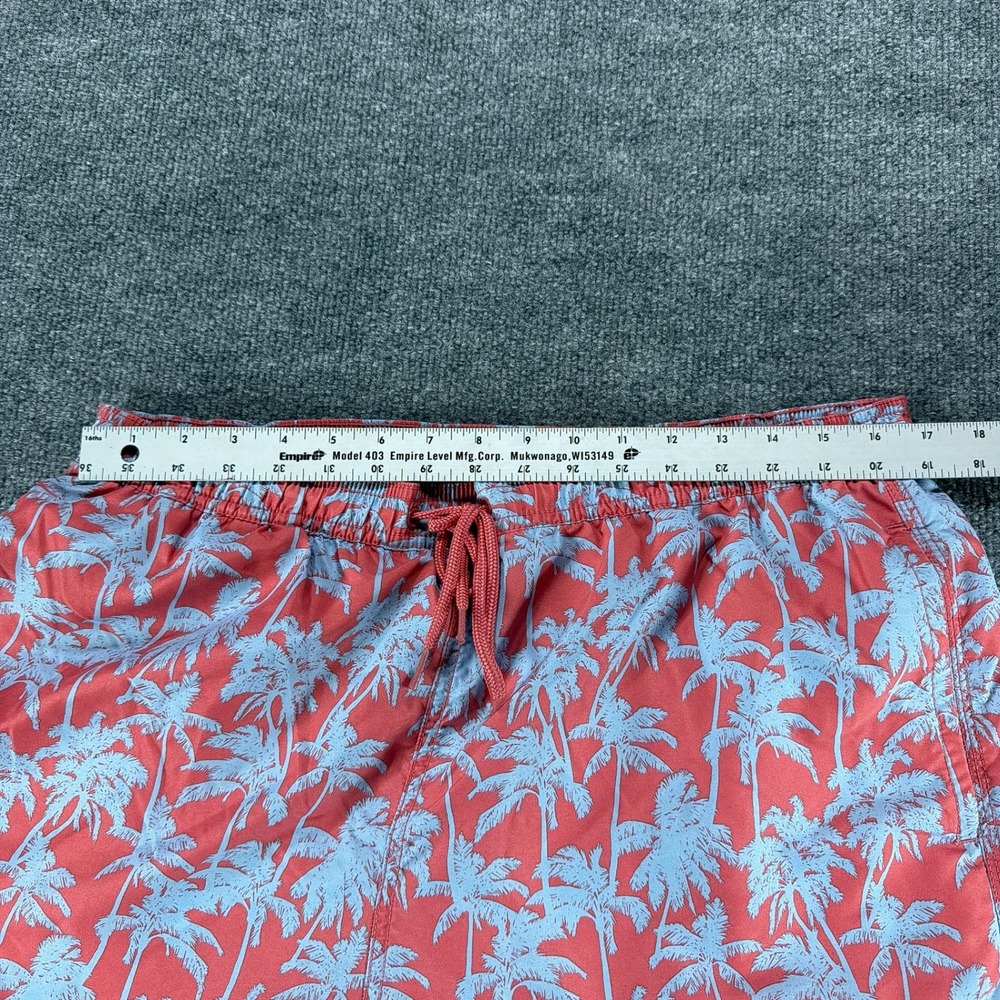 Vineyard Vines Mens Large Swim Trunks Red Palm Tree Mesh Lined Shorts Summer - Picture 5 of 8